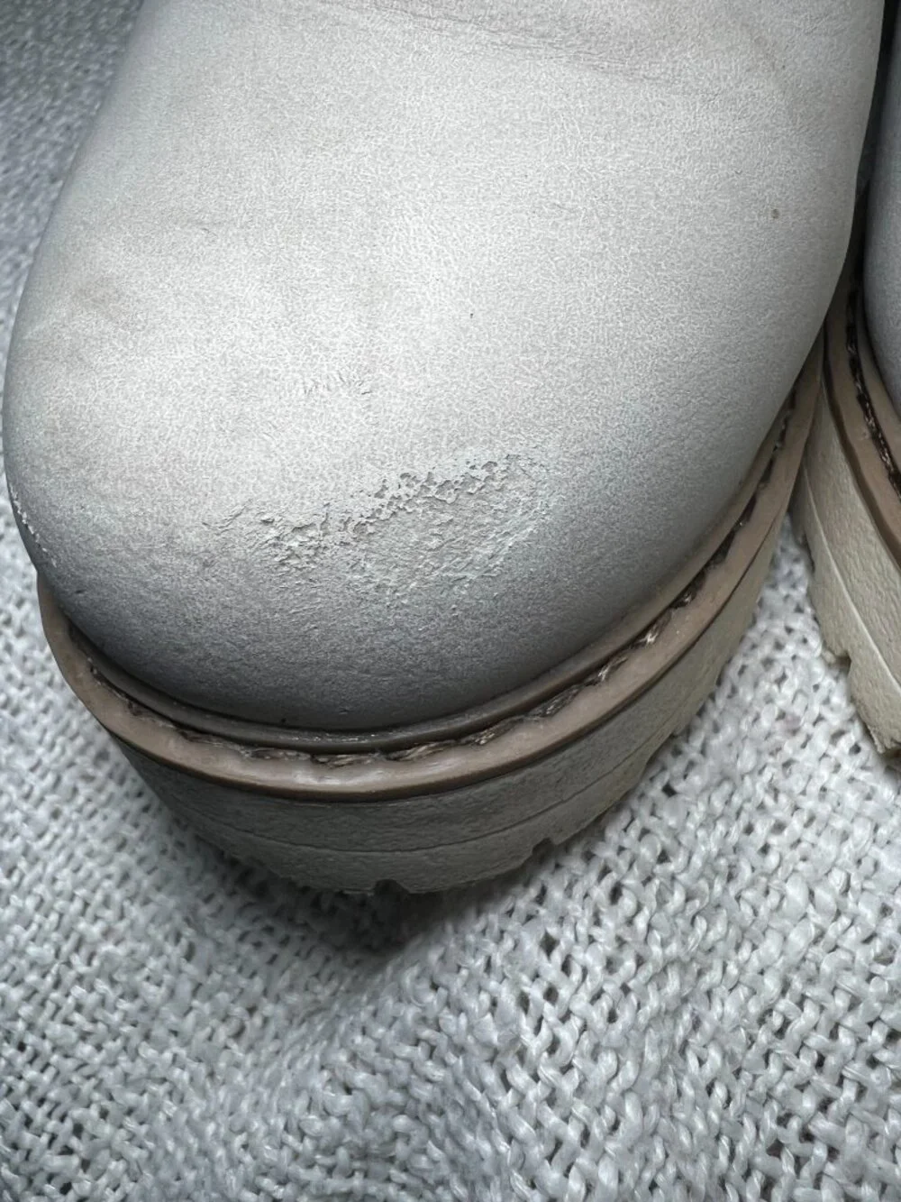 Girls Fuzzy Winter Ankle Boots Size 4 Beige Cream Sherpa Lined Side Zip